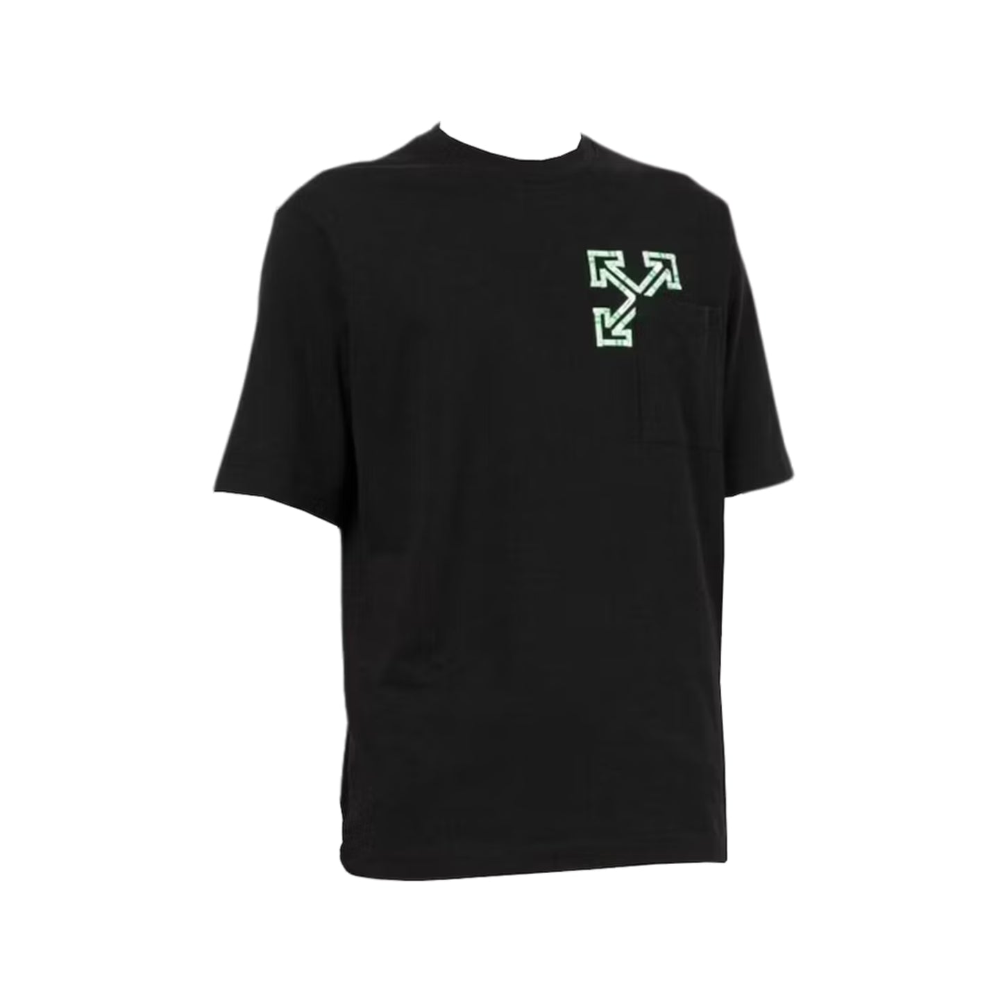 Off-White Tape Arrows PKT Skate T-Shirt Black/Green Fluo