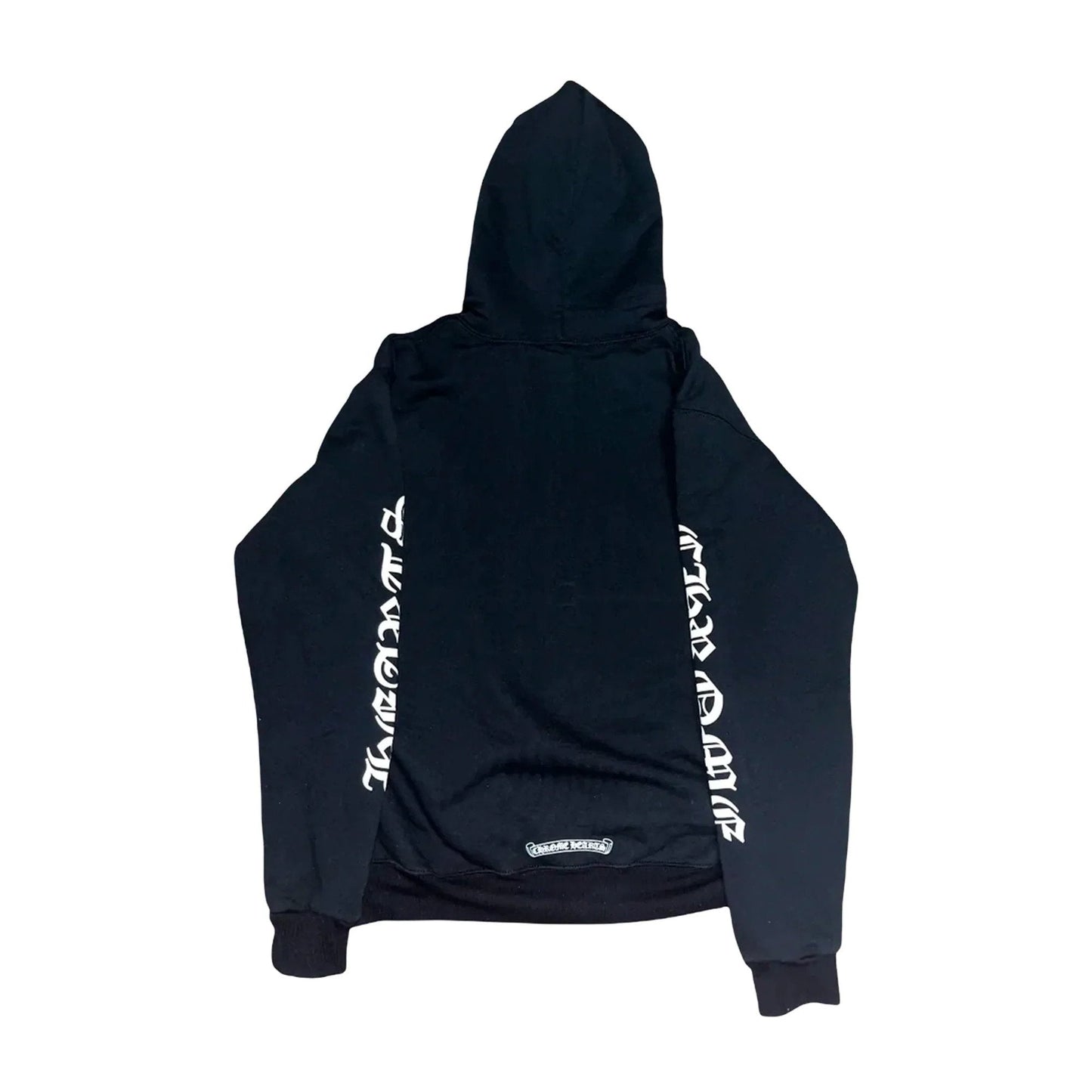 Chrome Hearts Vertical Logo Zip Up Hoodie Black