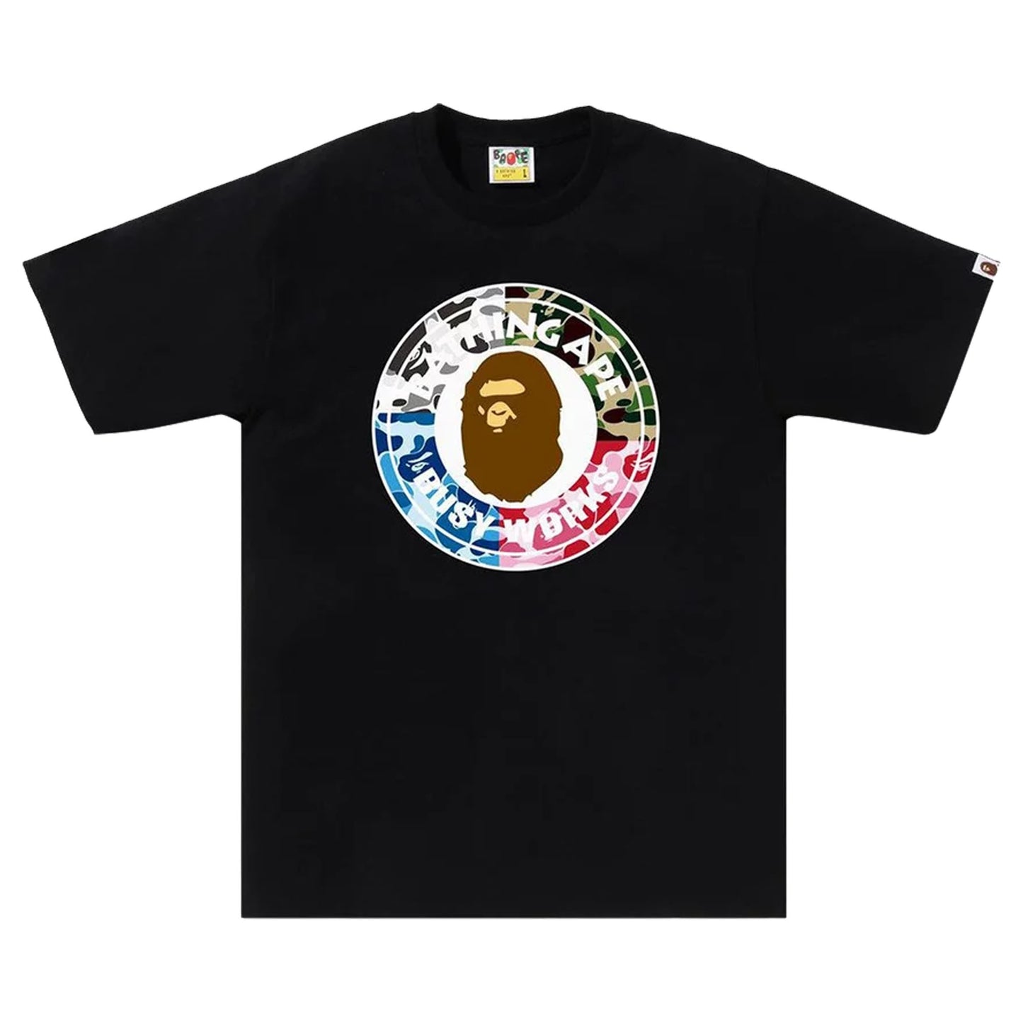 Bape Black ABC Camo Crazy Busy Works T-Shirt