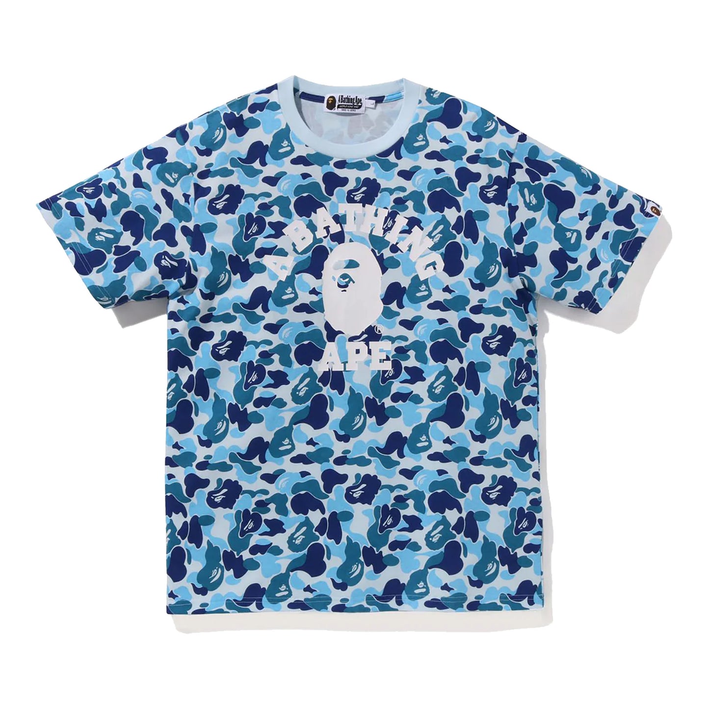 Bape Blue ABC Camo College T-Shirt