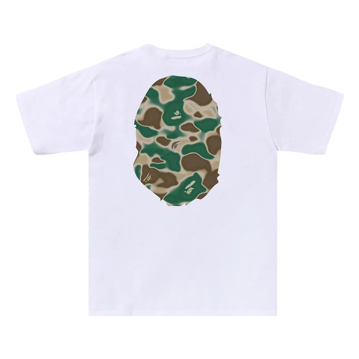 Bape White Liquid Camo Big Ape Head T-Shirt