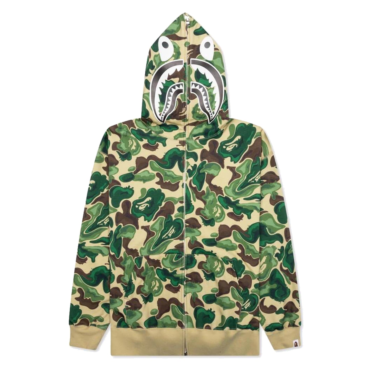 Bape Art Camo Shark Hoodie Green