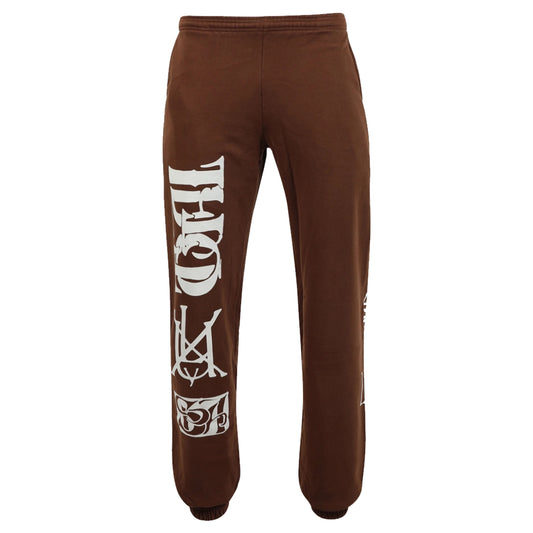 Total Luxury Spa Monogram Sweatpants Coffee Brown