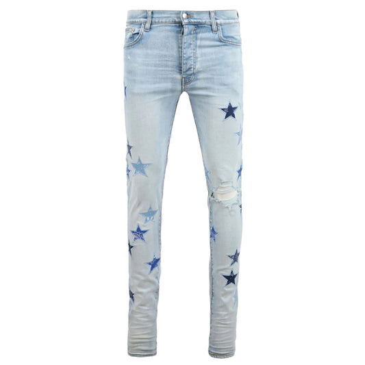 Amiri Blue Bandana Star Indigo Jeans