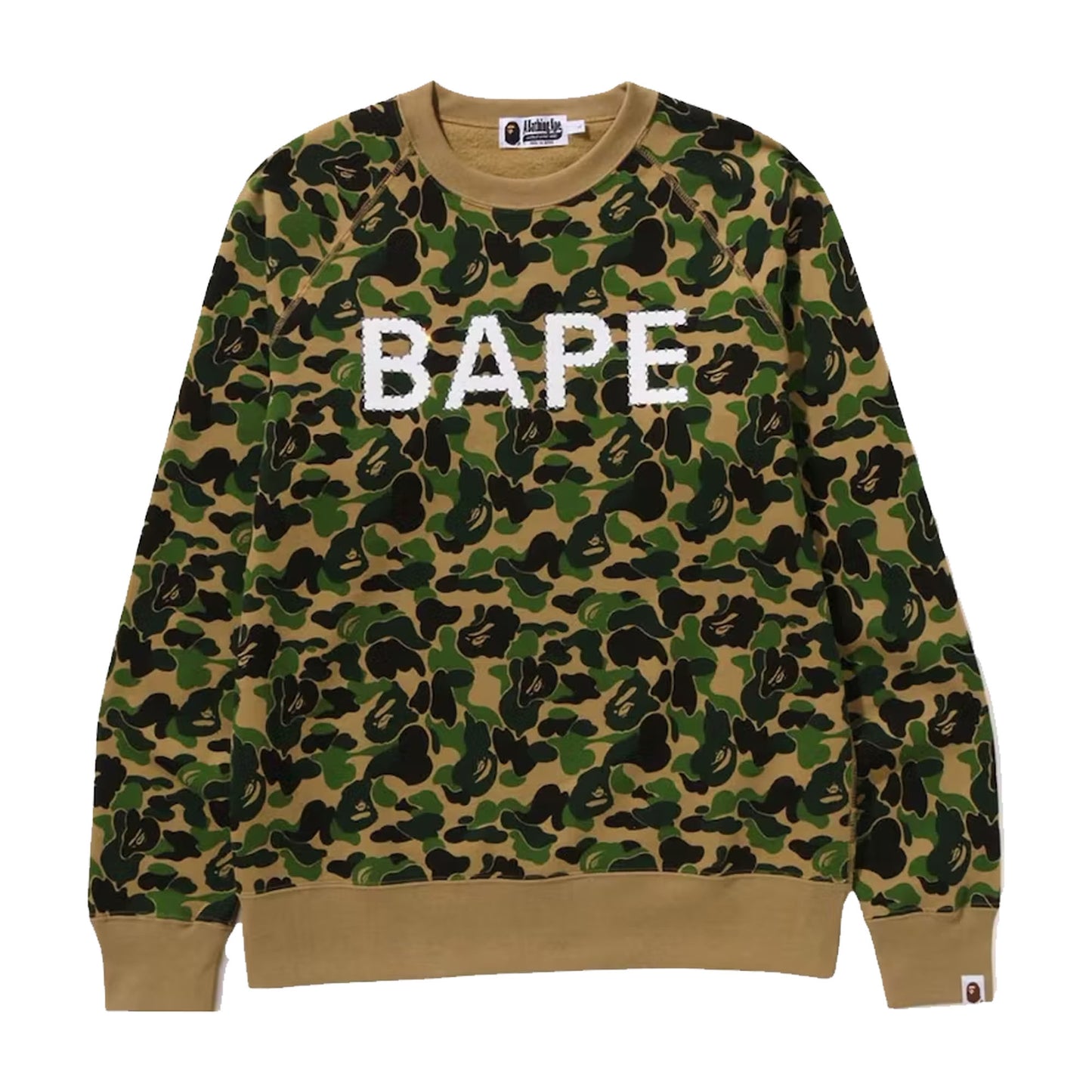 Bape ABC Camo Crystal Stone Crewneck Green