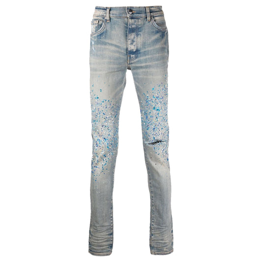 Amiri Crystal Painter Jean Clay Indigo