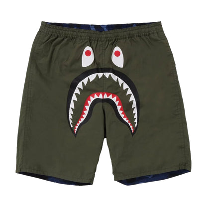 Bape Navy Camo Shark Reversible Shorts