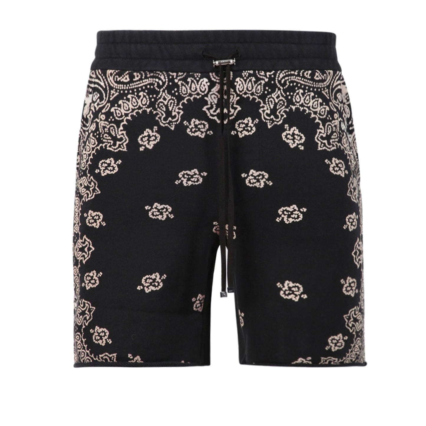 Amiri Bandana Bleach Shorts Black