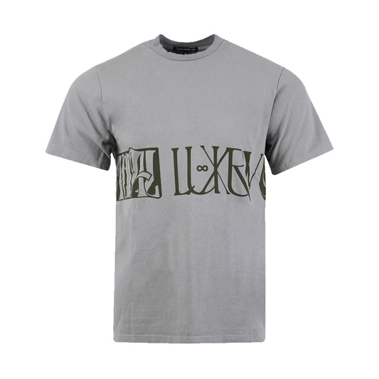 Total Luxury Spa Monogram Band Short Sleeve T-Shirt Metal Grey