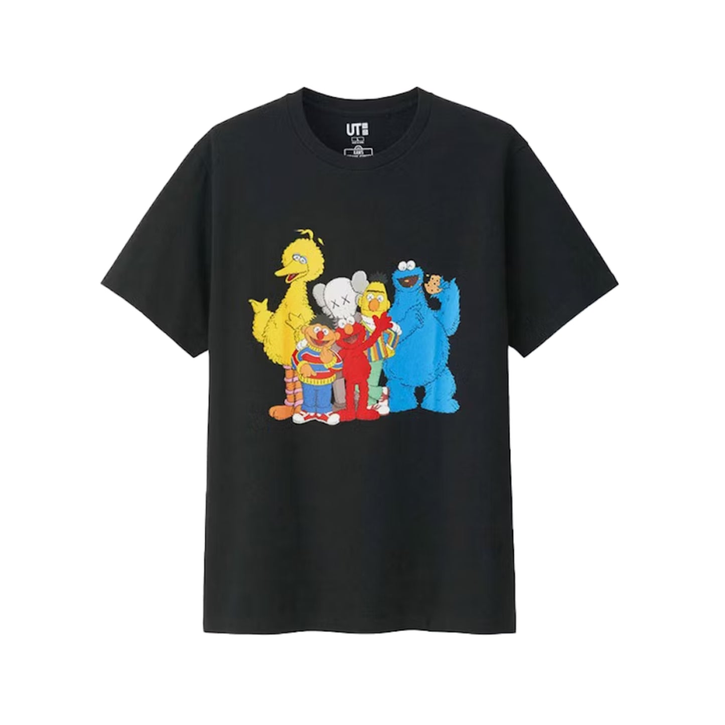 KAWS x Uniqlo x Sesame Street Group #2 Tee Black