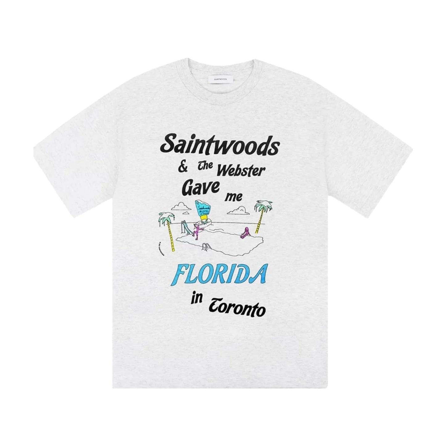 Saintwoods x The Webster Florida In Toronto T-Shirt Ash Grey