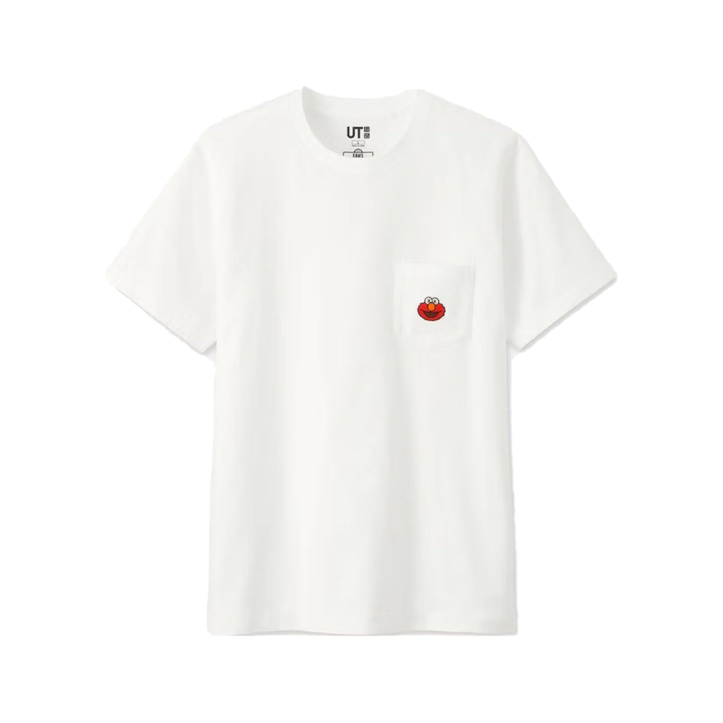 KAWS x Uniqlo x Sesame Street Elmo Pocket Tee White