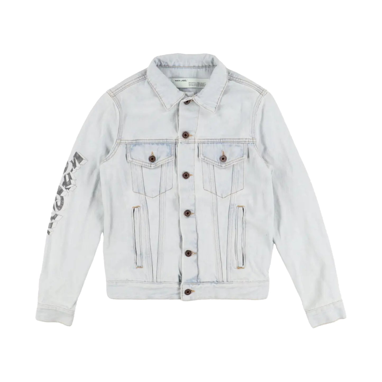 Off-White Blue Denim 3D Pencil Jacket