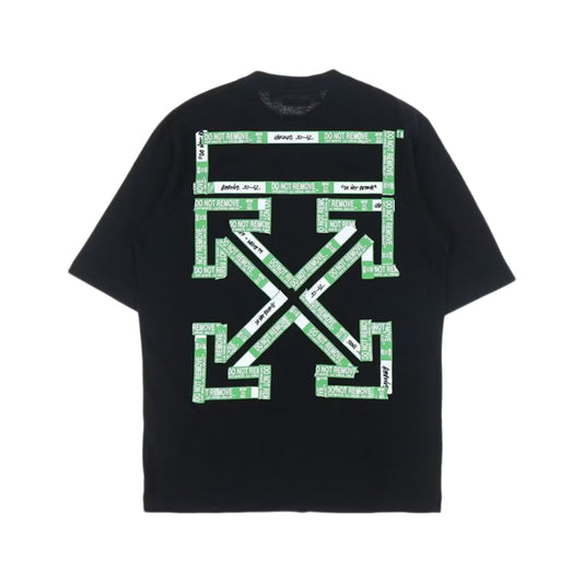 Off-White Tape Arrows PKT Skate T-Shirt Black/Green Fluo