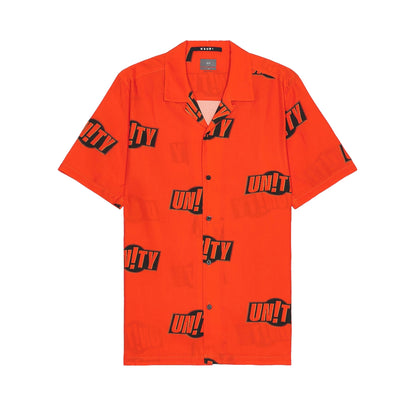 Ksubi Orange 'Unity' Sign Resort Shirt