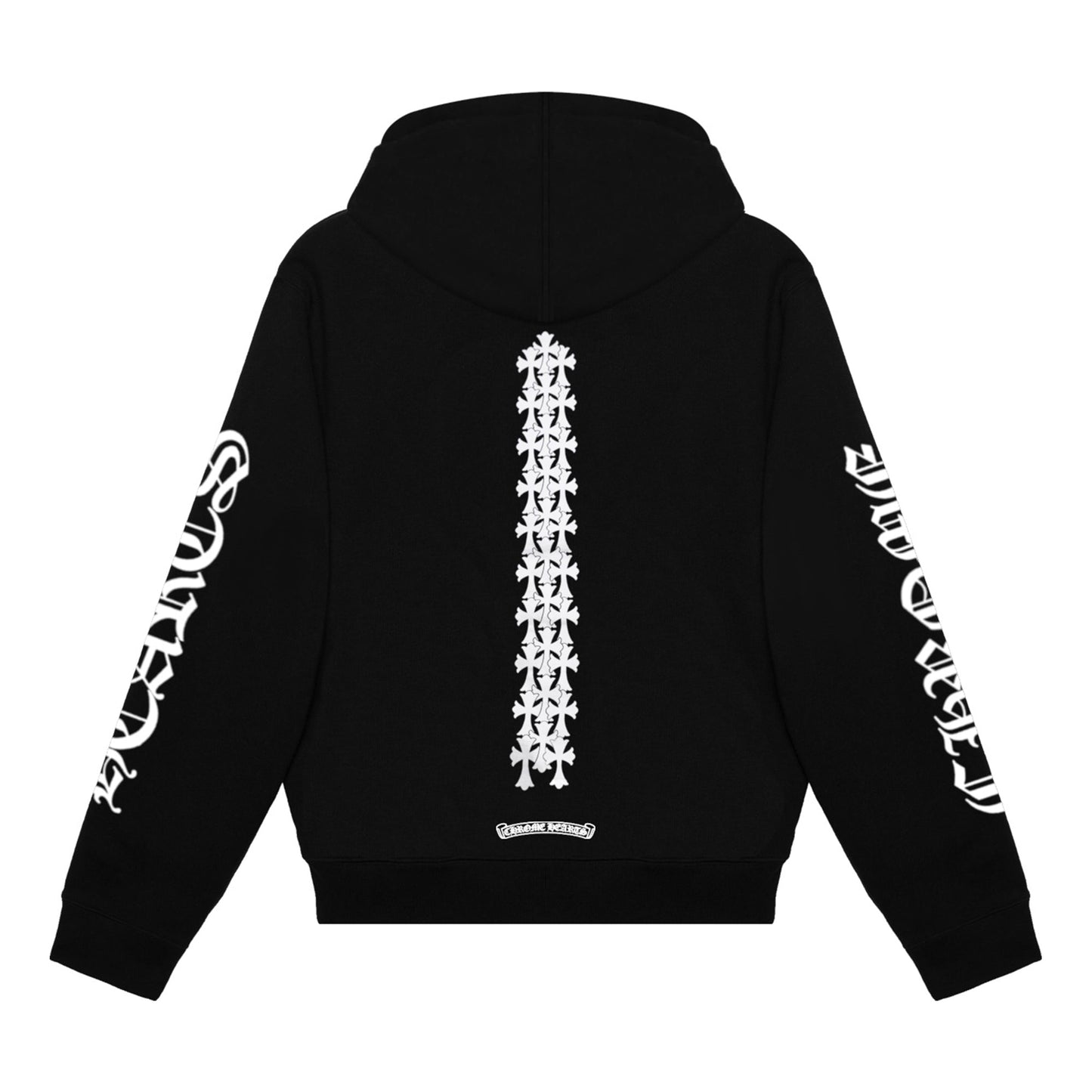 Chrome Hearts Cemetery Cross Tire Tracks Hoodie Black