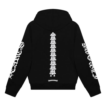 Chrome Hearts Cemetery Cross Tire Tracks Hoodie Black