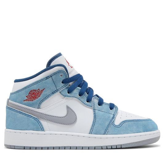 Jordan 1 Mid French Blue Fire Red (GS)