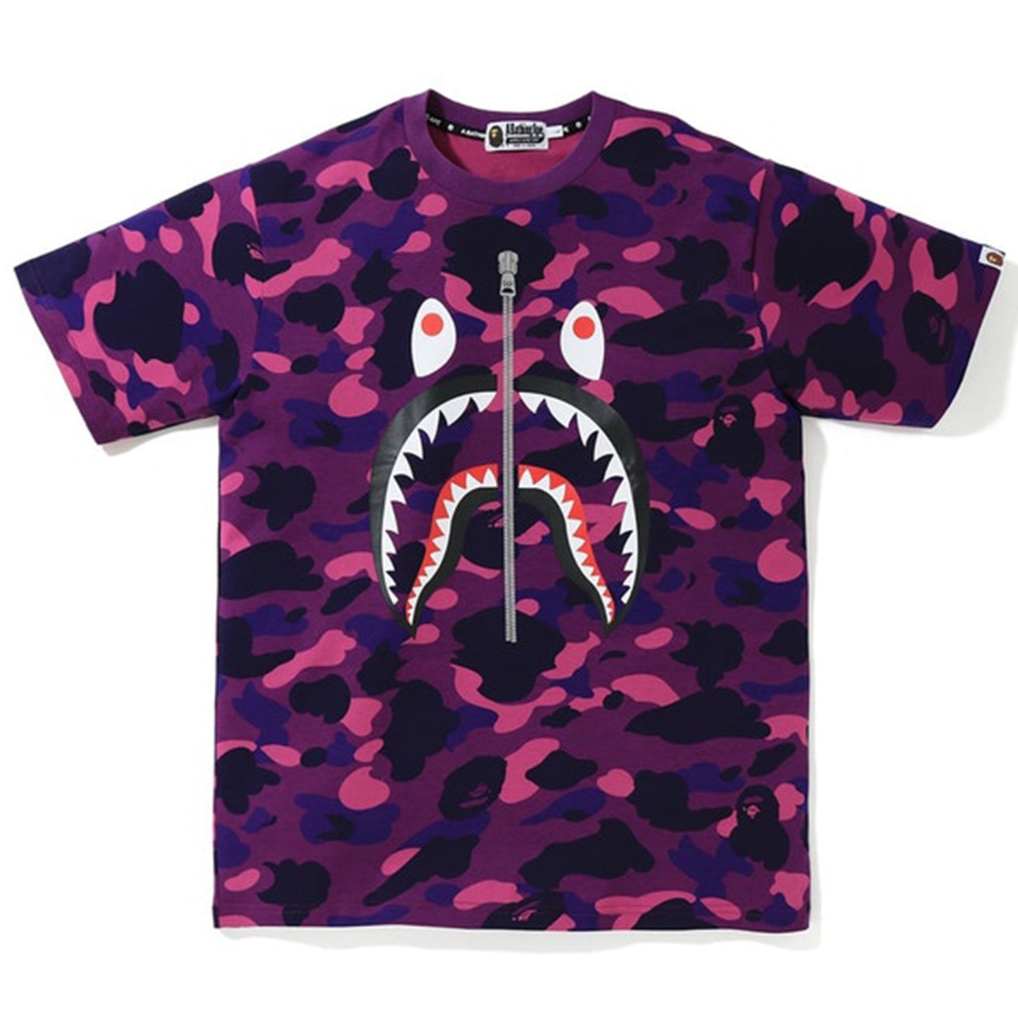 Bape Color Camo Shark Tee Purple