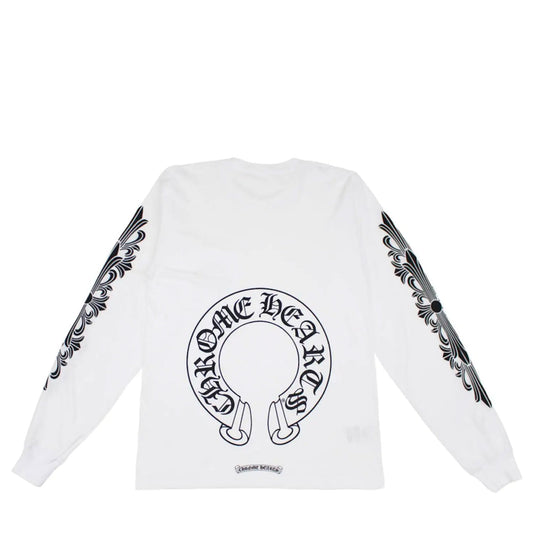 Chrome Hearts Floral Horseshoe L/S T-Shirt White