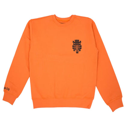 Chrome Hearts Vine Dagger Crewneck Sweatshirt Orange/Black