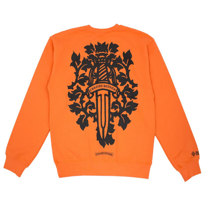 Chrome Hearts Vine Dagger Crewneck Sweatshirt Orange/Black