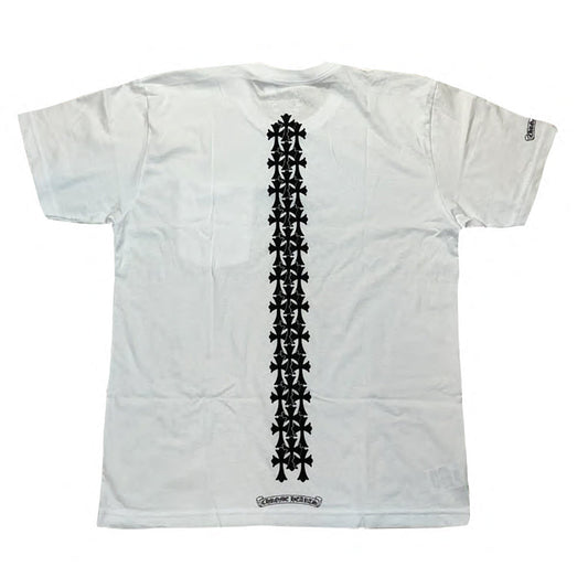 Chrome Hearts Cemetery Cross Tire Tracks T-Shirt White