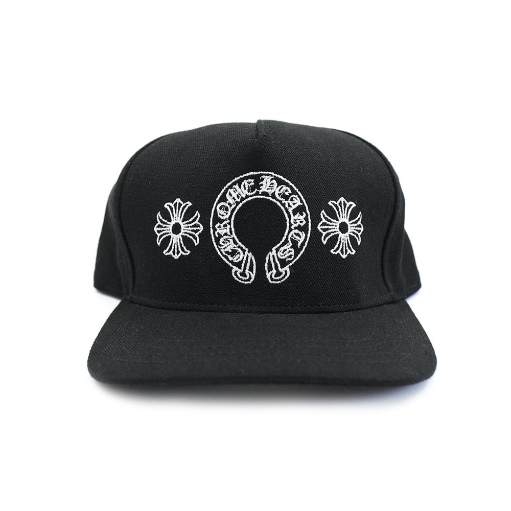 Chrome Hearts Horseshoe Denim Baseball Hat Black