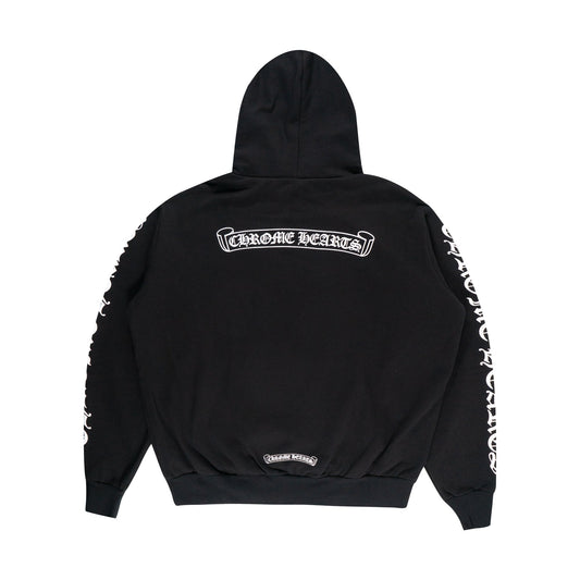 Chrome Hearts Script Pullover Hoodie Black