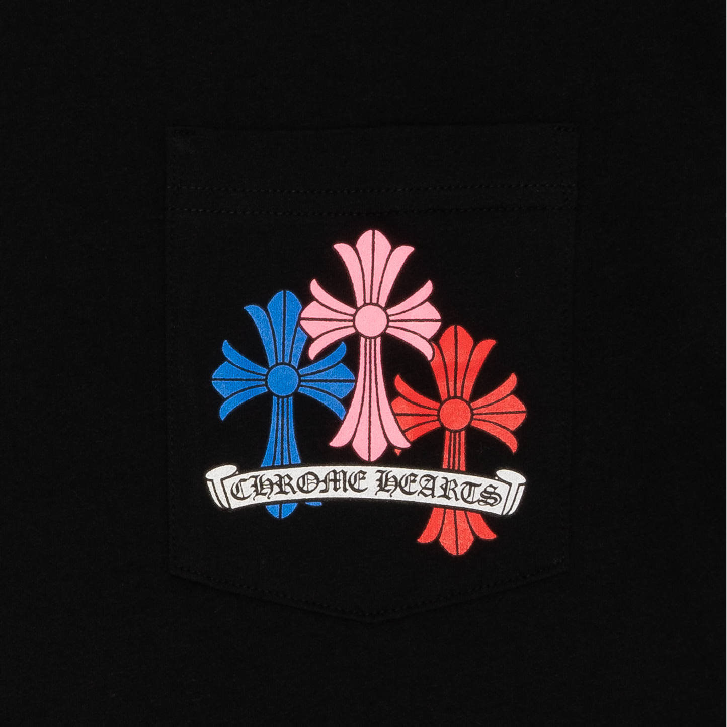 Chrome Hearts Multi Color Cross Cemetery T-Shirt Black