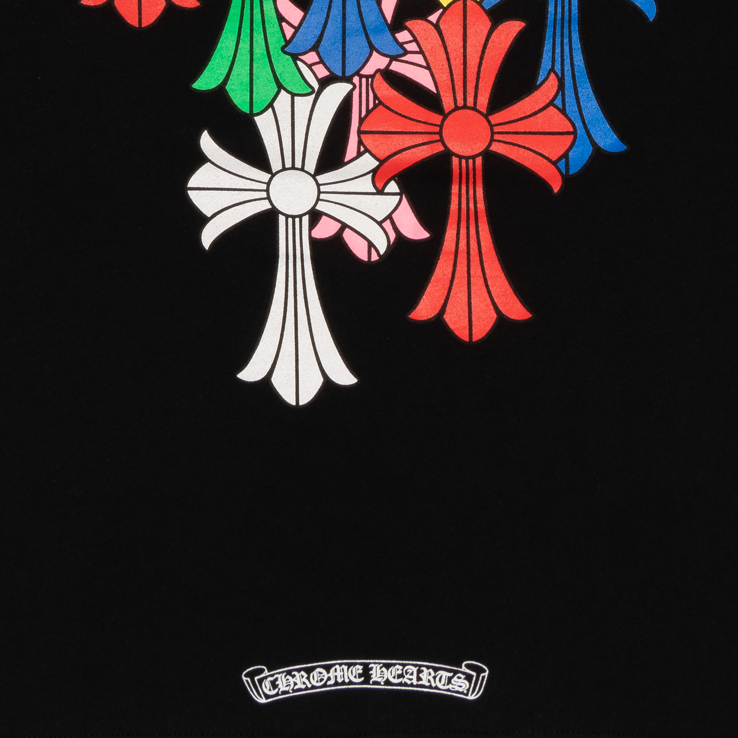 Chrome Hearts Multi Color Cross Cemetery T-Shirt Black