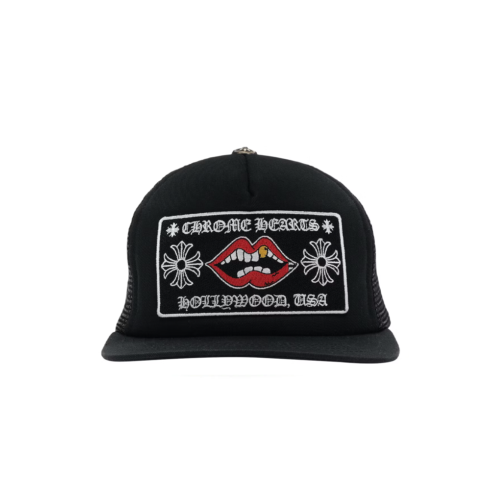 Chrome Hearts Chomper Hollywood Trucker Hat Black/Black