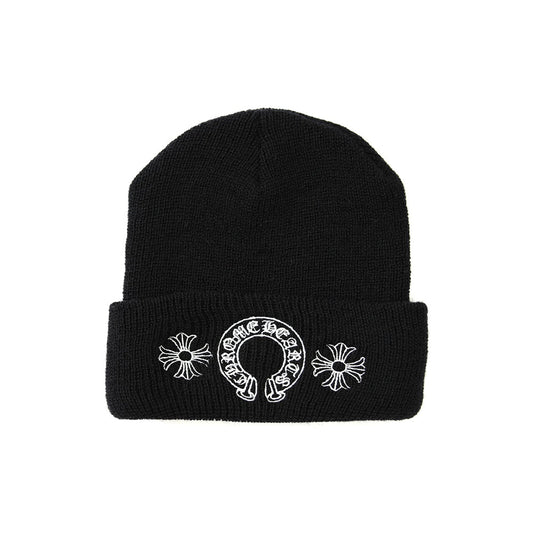 Chrome Hearts Horseshoe Backdoor Wool Beanie Black