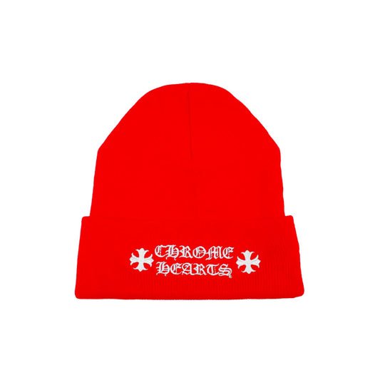 Chrome Hearts Embroidered Logo Beanie Red