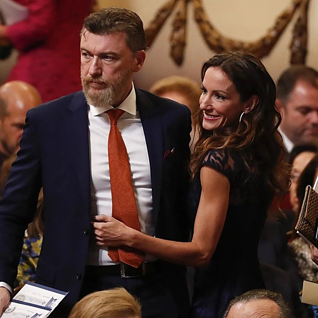 Robert Gavin Bonnar junto a Telma Ortiz en los Premios Princesa de Asturias.