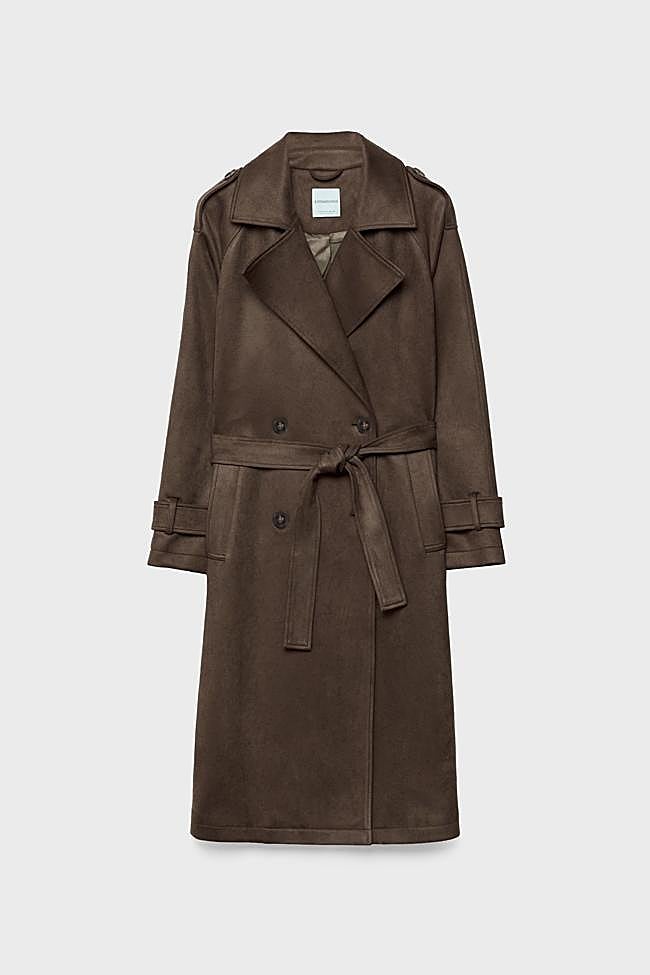 The Stradivarius suede trench.