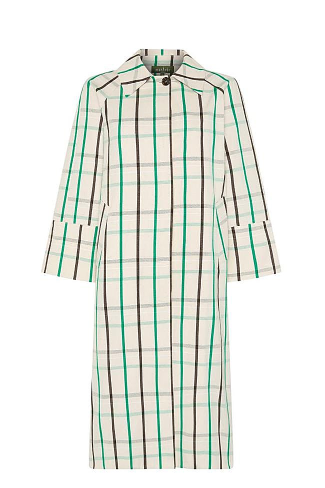 Gabardina con estampado de cuadros de Maràvic.