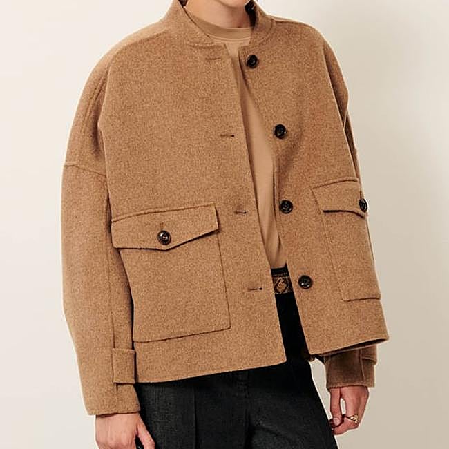 Camel-toned jacket from Sèssun, 295 euros.