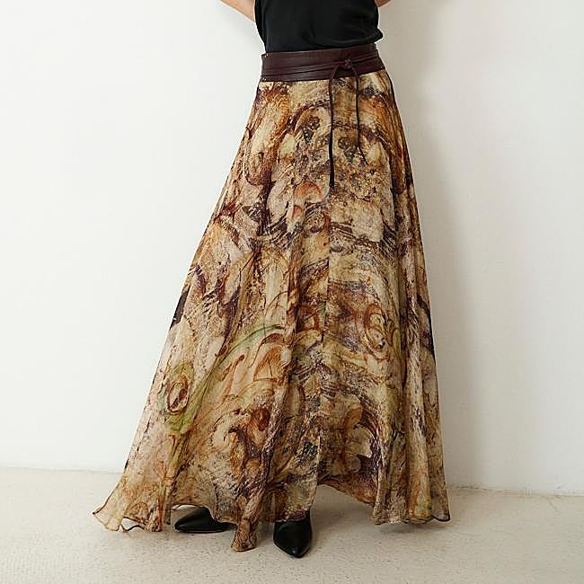 Falda estampada fluida de Masku, 208 euros.