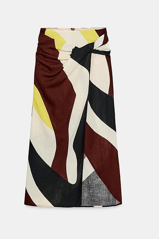 Zara printed skirt (35.99 euros)