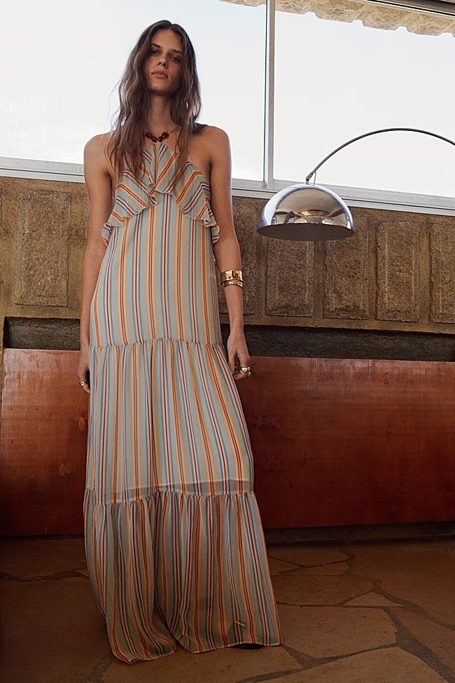 Vestido con volantes de Mango (59,99 euros)