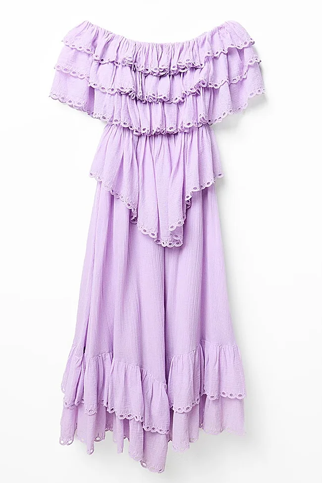 Vestido con volantes de Sfera (69,99 euros)