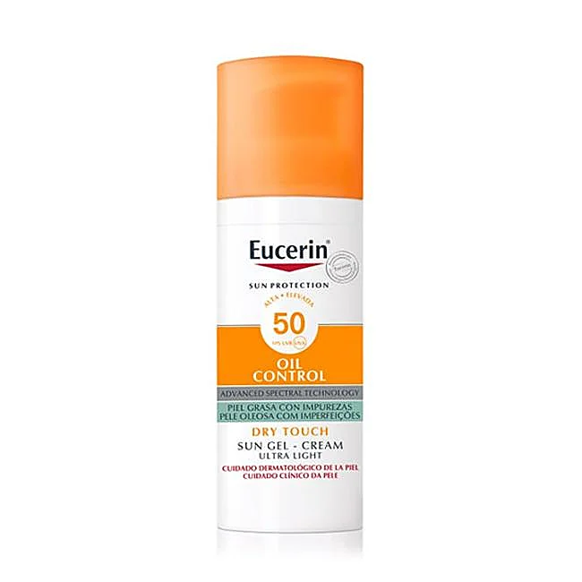 Eucerin Sun Face Oil Control Dry Touch Gel-Crema SPF50+.