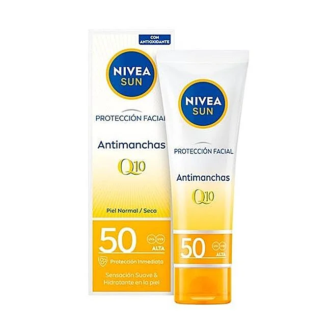 Nivea Sun Protección Facial UV Q10 Antimanchas & Antiedad SPF50.