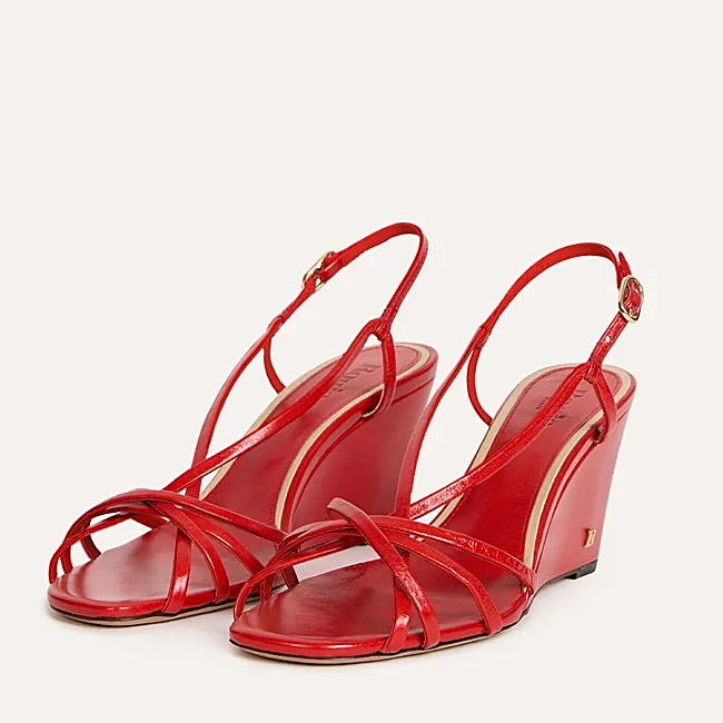 Red sandals by Rouje (270 euros)