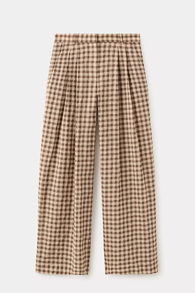 Pantalón con estampado de cuadros de Mango (49,99 euros)