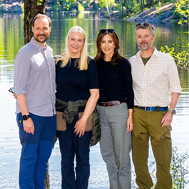 Mary y Federico de Dinamarca, junto a Haakon y Mette-Marit de Noruega en una imagen de 2024.