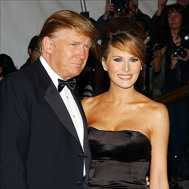 Donald y Melania Trump en la Gala del Met de 2005.