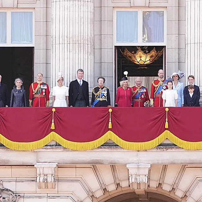 Familia real británica en el Trooping the Colour 2026