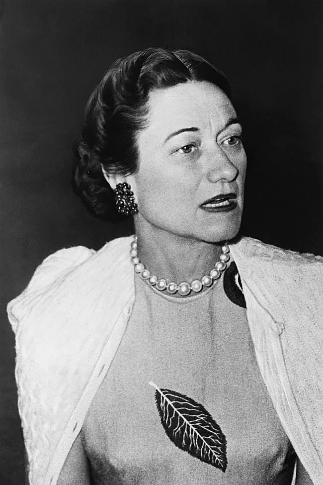 Wallis Simpson con el collar de perlas (1950).